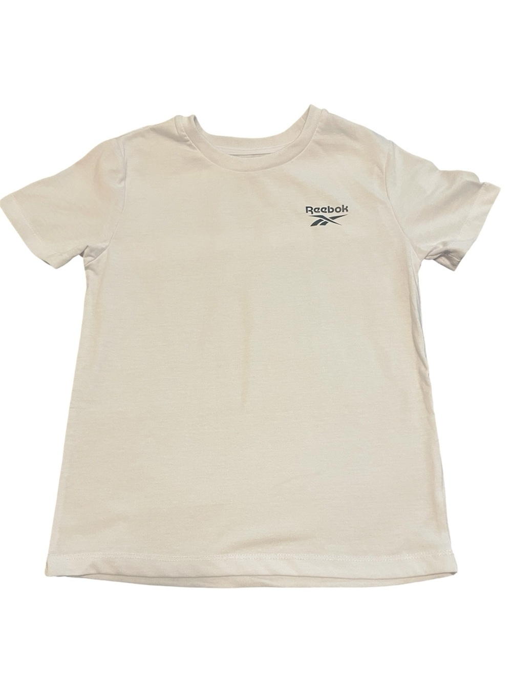 Reebok White Kids Short Sleeve Tee with Small Logo